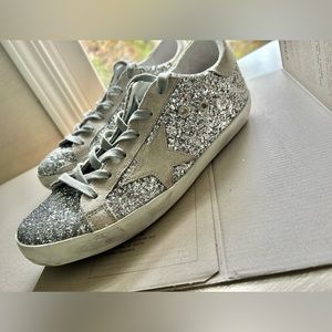 Golden Goose Ssense Exclusive Super-Star Classic Glitter Upper Suede Star & Heel